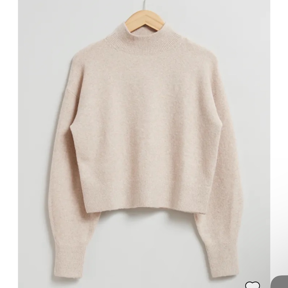 Other stories mock-neck sweater beige